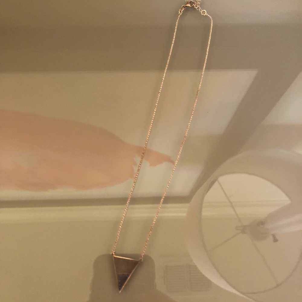 Silver triangle necklace